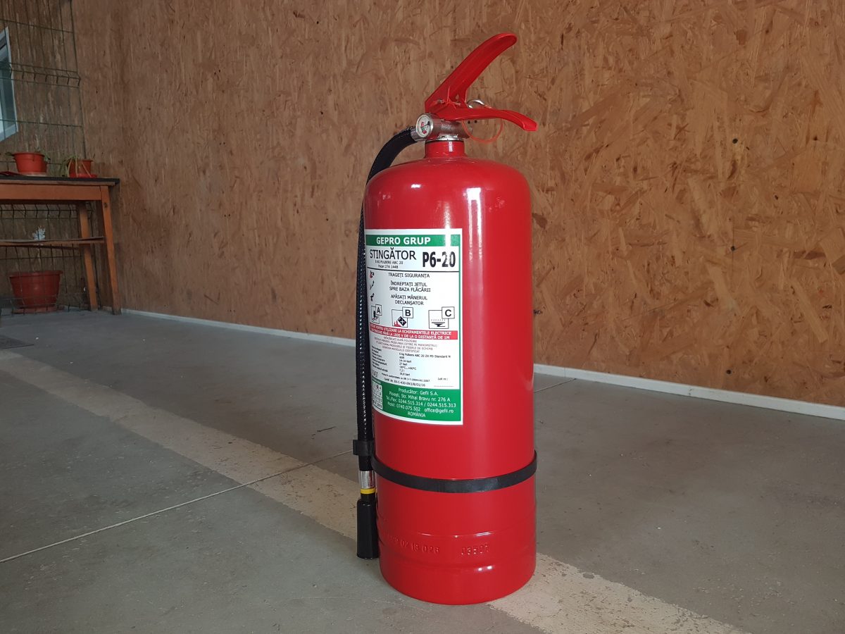 Stingator verificat dupa mentenanta stingatoare incendiu